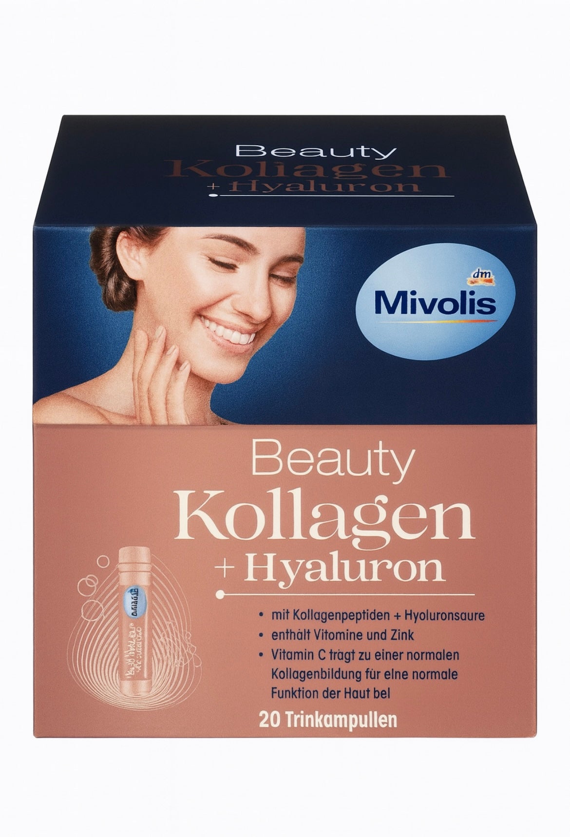 Beauty collagen + hyaluronic acid, drinking ampoules, 20 pieces, 500 ml 